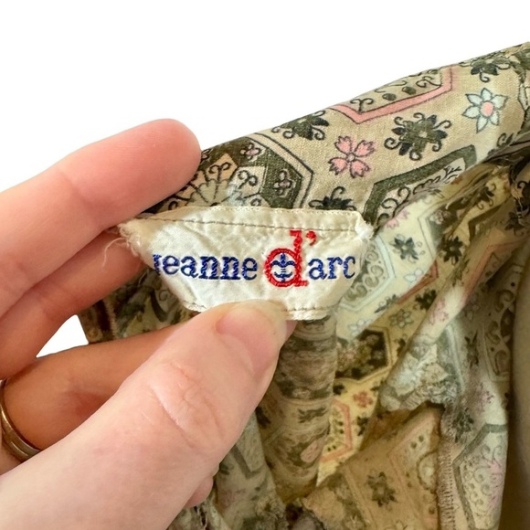 True Vintage Jeanne D’Arc 50s 60s Fit and Flare Geometric Patterned Day Dress - Picture 15 of 16